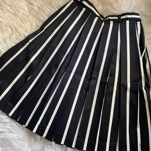 Accordion pleated a-line skirt